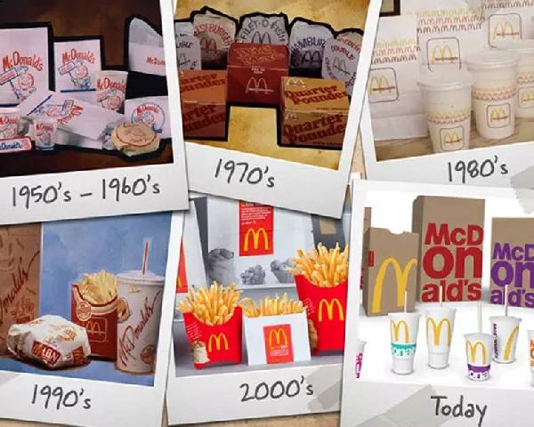 麦当劳50多年来历次包装更新,你发现了什么? 
